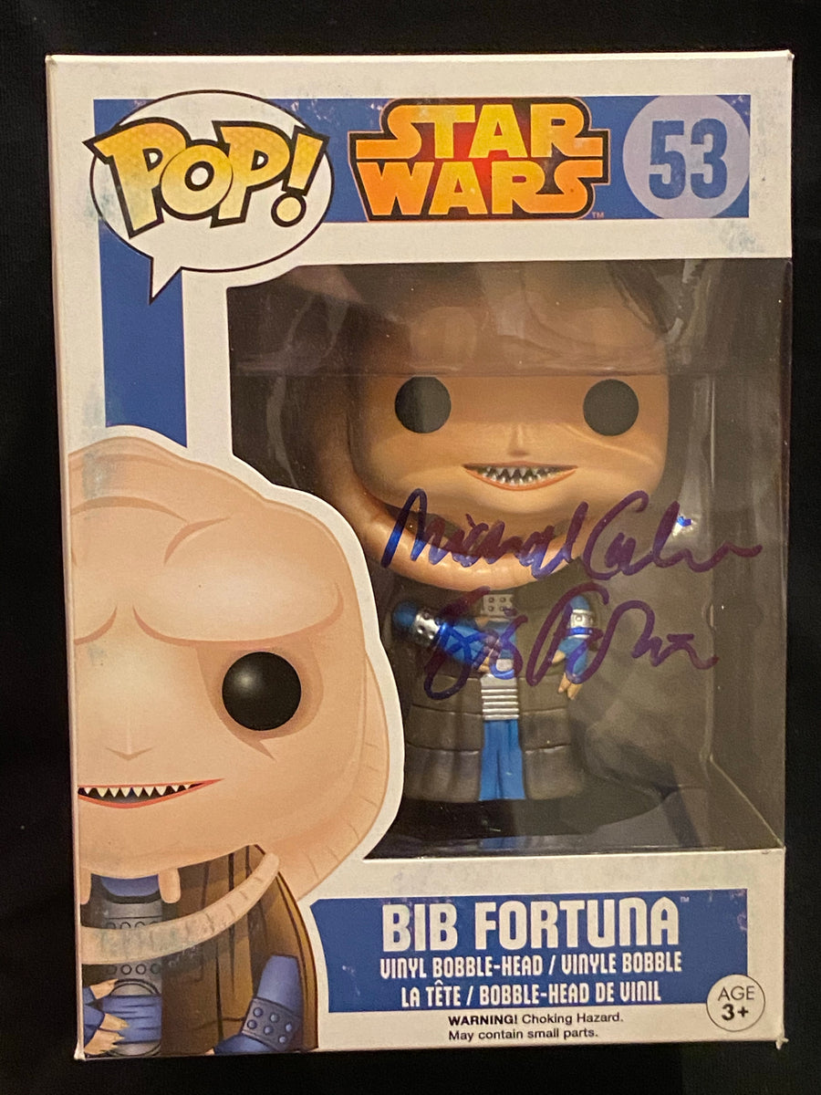 Funko Pop Star Wars 53 Bin Fortuna signed by Michael Carter with hot COA