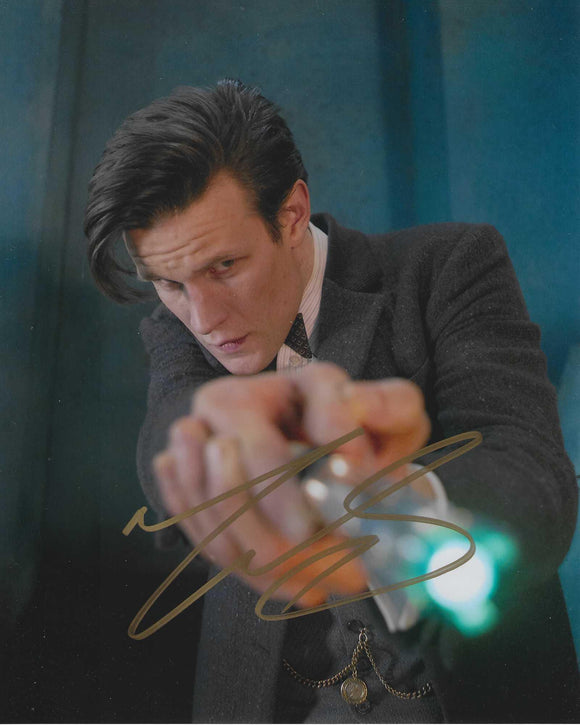 Matt Smith 10 X 8 Signed In Gold Doctor Who