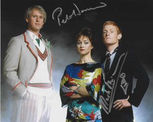 Peter Davidson And Mark Strickson 10x8 signed in silver Doctor Who