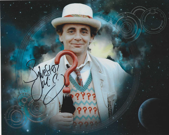 Sylvester McCoy 10 X 8 Signed In Black Doctor Who