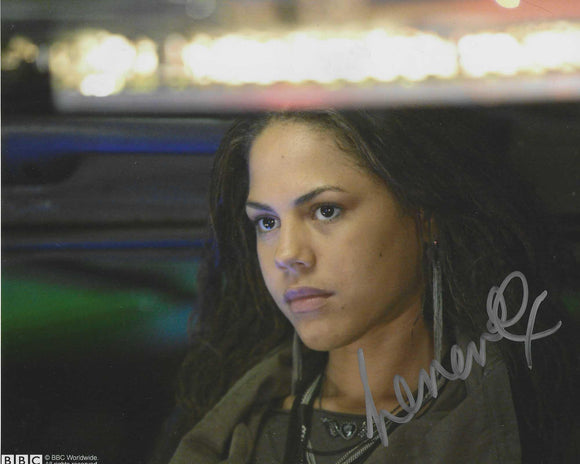 Lenora Crichlow 10 X 8 Signed In Silver Doctor Who