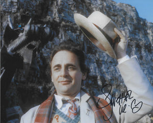 Sylvester McCoy 10 X 8 Signed In Black Doctor Who