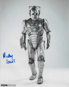 Mickey Lewis 10 X 8 Signed In Blue Doctor Who