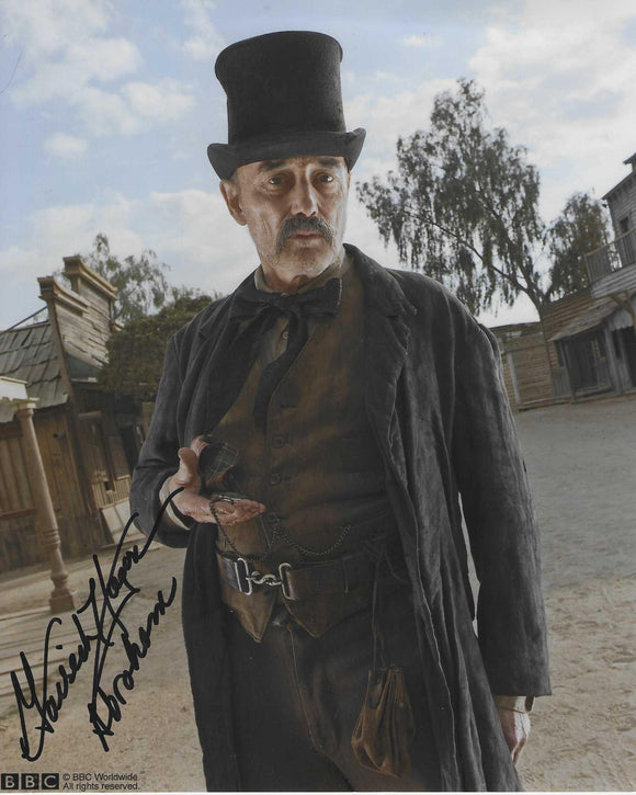 Garrick Hagon 10x8 signed in Black Doctor Who