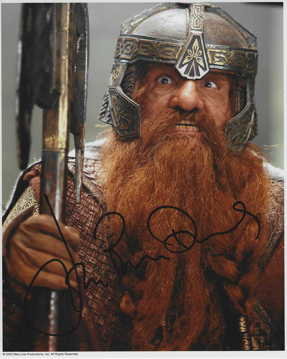 John Rhys Davis 10 X 8 Signed In Black Lord of the rings (white border)