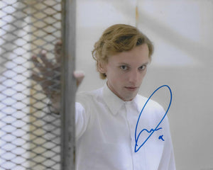 Jamie Campbell Bower 10x8 signed in Blue Stranger Things