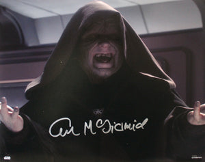 Ian McDiarmid 11X14 signed in Silver Star Wars TOPPS image