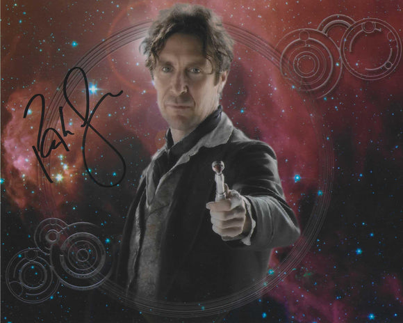 Paul McGann 10 X 8 Signed In Black Doctor Who