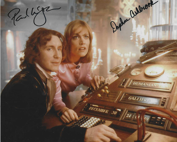 Paul McGann and Daphnie Ashbrook 10x8 signed in Black Doctor Who