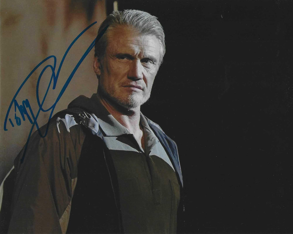 Dolph Lundgren signed 10x8 in Blue XXXX – Showmasters Comic Con ...