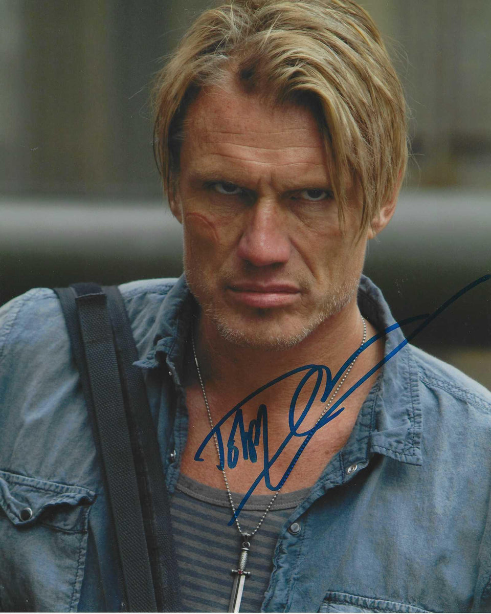 Dolph Lundgren signed 10x8 in Blue XXXX – Showmasters Comic Con ...