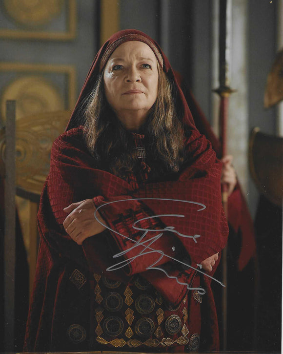 Clare Higgins 10 X 8 Signed In Silver Doctor Who