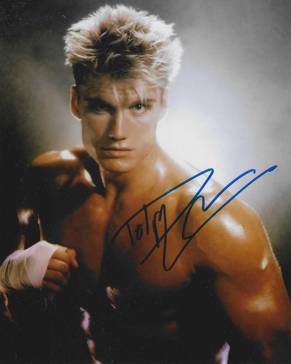 Dolph Lundgren signed 10x8 in Blue rocky 4 – Showmasters Comic Con ...