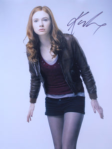 Karen Gillan 16X12 Signed in White Doctor Who