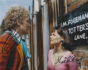 Colin Baker and Nicola Bryant  10 X 8 Signed In Black Doctor Who