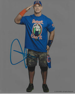 John Cena 10 X 8 Signed In Blue