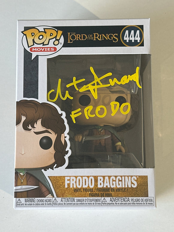Christopher Guard Signed Frodo Funko in Yellow Lord of the Rings