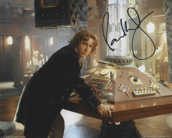 Paul McGann 10 X 8 Signed In Black Doctor Who