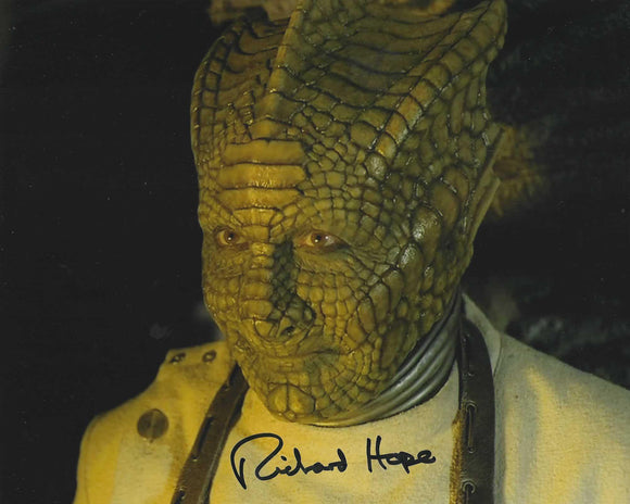 Richard Hope 10x8 signed in Black Doctor Who