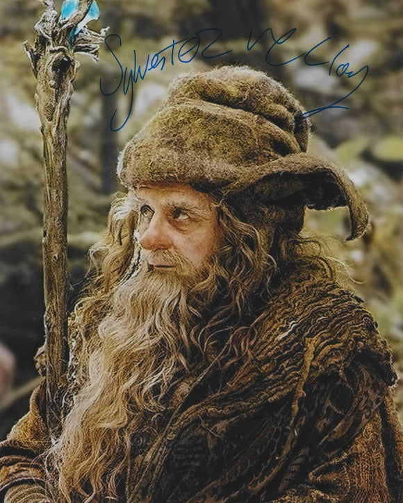 Sylvester McCoy 10 X 8 Signed In Blue The Hobbit