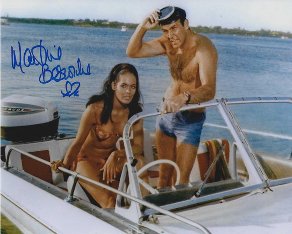 Martine Beswick 10x8 signed in Blue James Bond