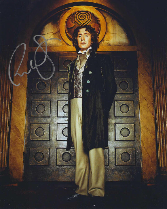 Paul McGann 10 X 8 Signed In Black Doctor Who