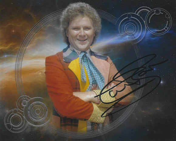 Colin Baker 10 X 8 Signed In Black Doctor Who