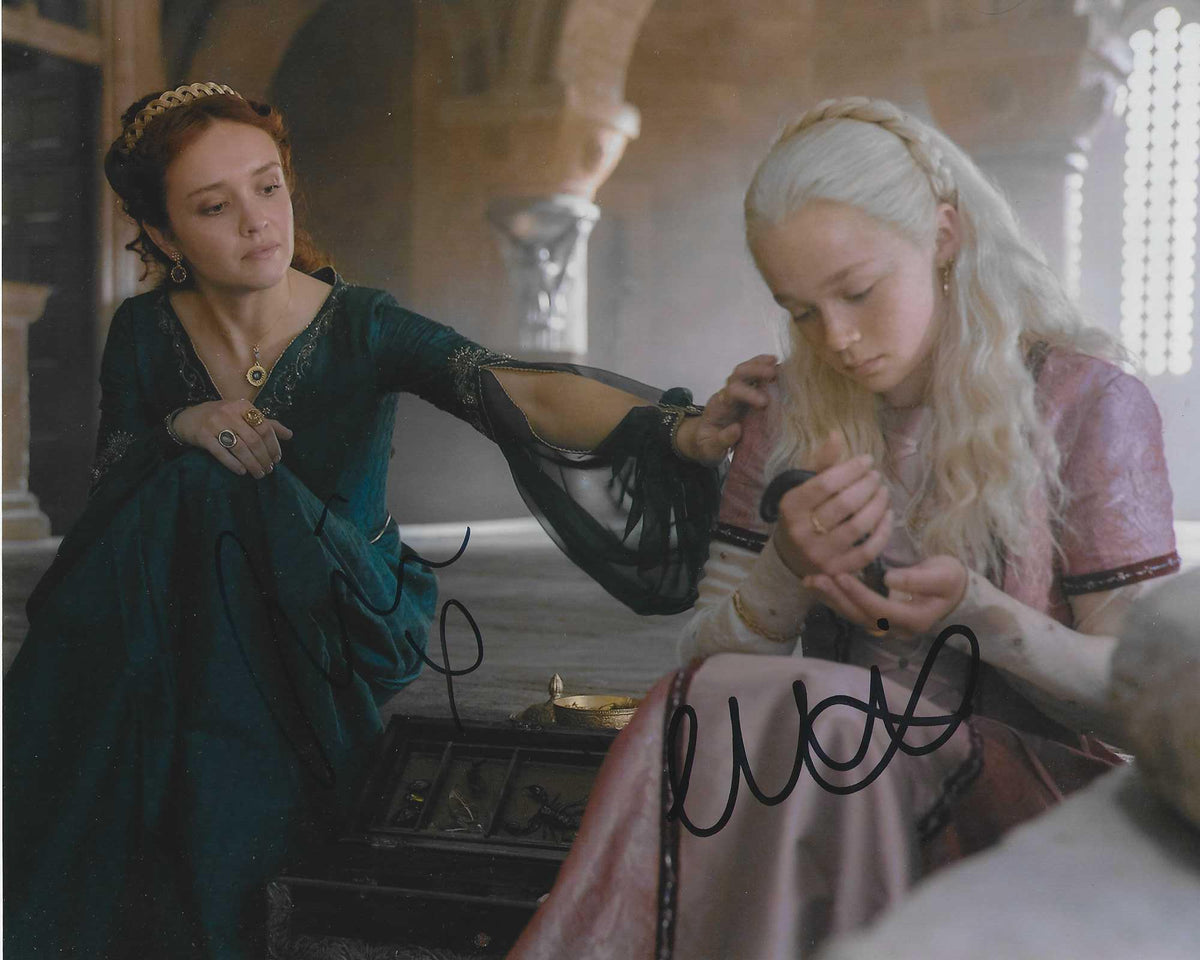 Olivia cook and Evie Allen 10x8 signed in Black House Of The dragon ...