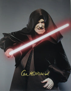 Ian McDiarmid 11X14 signed in  Gold Star Wars