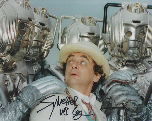 Sylvester McCoy  10 X 8 Signed In Black Doctor Who