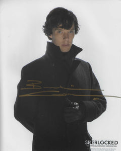 Benedict Cumberbatch 10 X 8 Signed In Gold Sherlock