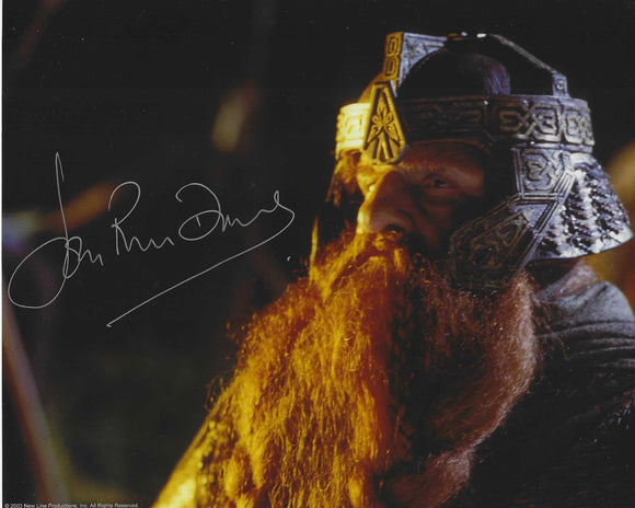 John Rhys davis 10 X 8 Signed In Silver Lord of the Rings