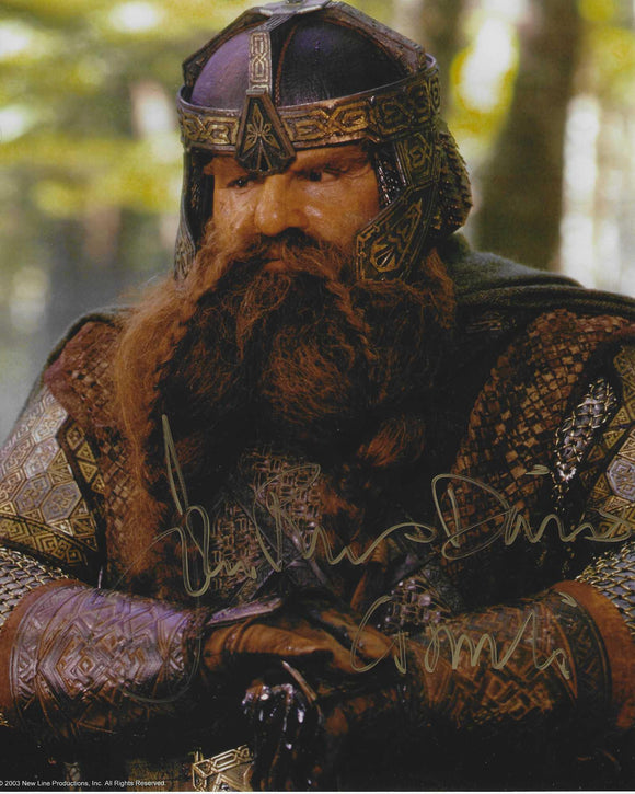 John Rhys Davis 10 X 8 Signed In Gold Lord of the Rings