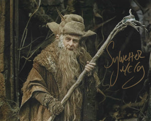 Sylvester McCoy 10 X 8 Signed In Gold  The Hobbit