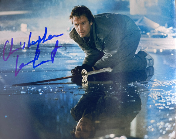 Christoher Lambert 10 X 8 signed in Blue Highlander