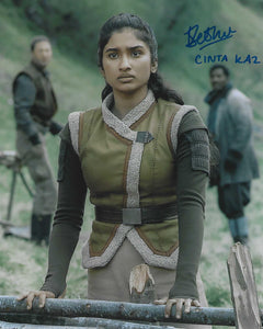 Varada Sethu 10X8 signed in Blue Star Wars Andor