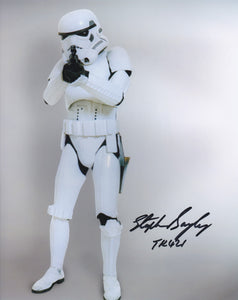 Stephan Bayley 10x8 signed in Black Star Wars A New Hope