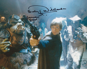 Simon Williamson 10x8 signed in Black Star Wars the Return of The jedi