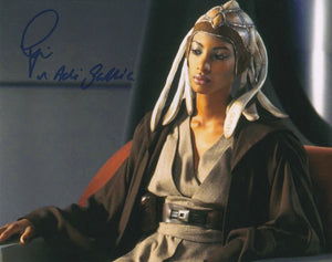 Gin Clarke 10x8 signed in Blue Star Wars