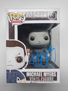 Nick Castle Signed Funko in Blue Halloween