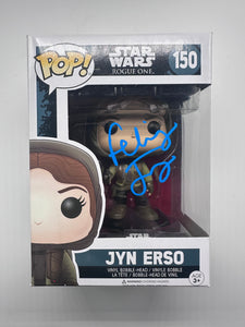 Felicity Jones Signed Funko in Blue Star Wars