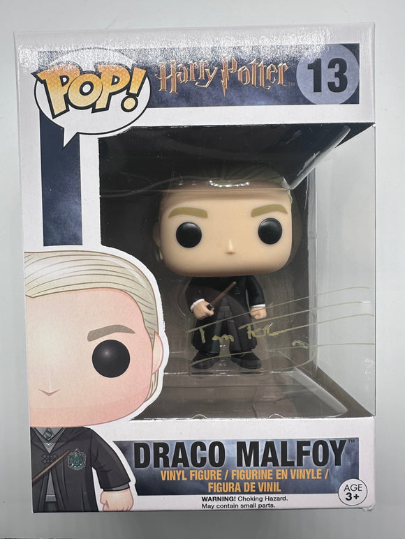 Tom felton Signed Funko in Gold Harry potter