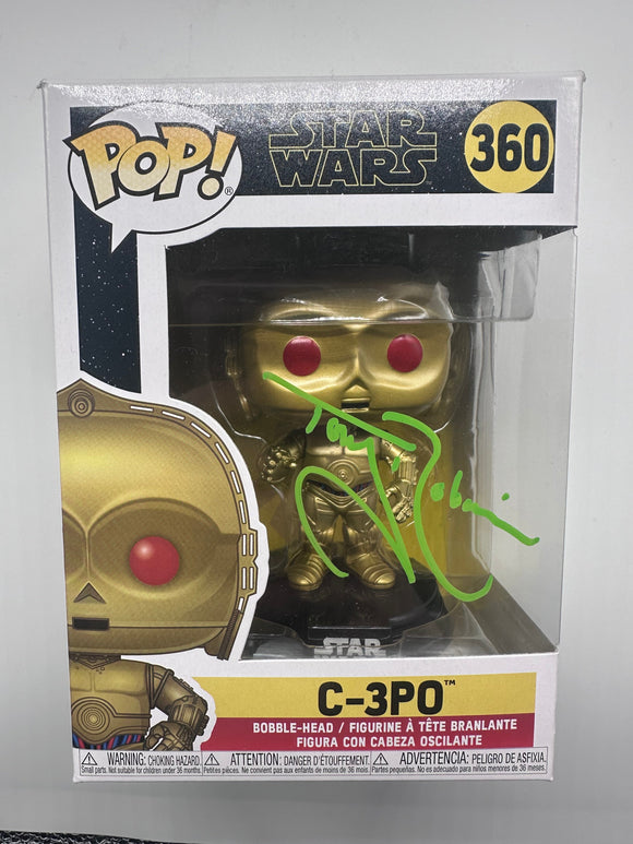 Tony Robinson Signed Funko in Green star wars