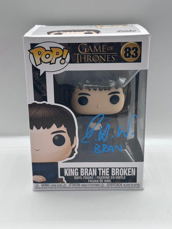 Isaac Hampstead Wright signed Funko in Blue Paint Pen Game of Thrones