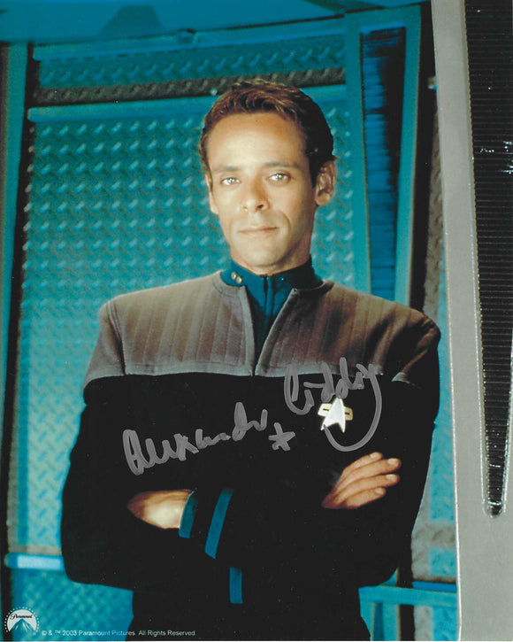 Alexander Siddig  10x8 signed in Silver Star Trek