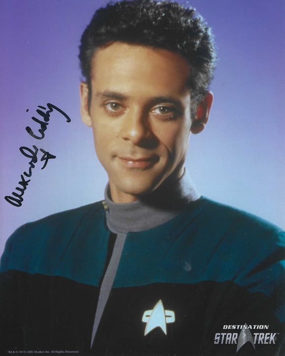 Alexander Siddig  10x8 signed in Black Star Trek