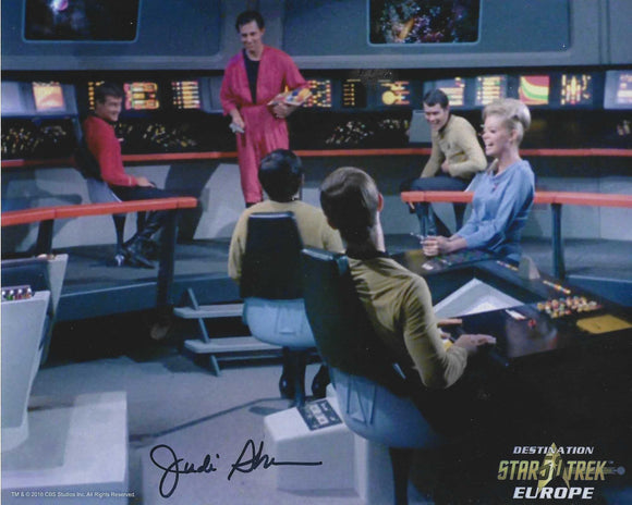 Judy Sherven 10x8 signed in Black Star Trek