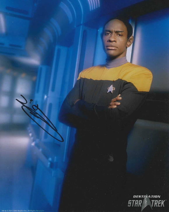 Tim Russ 10x8 signed in Black Star Trek