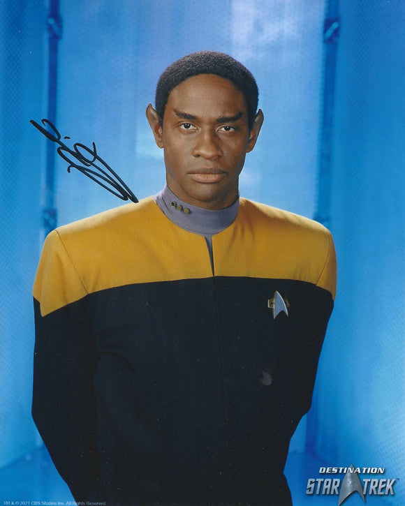 Tim Russ 10x8 signed in Black Star Trek