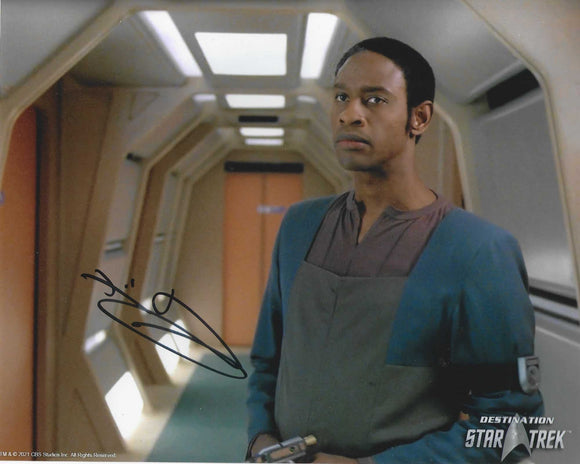 Tim Russ 10x8 signed in Black Star Trek